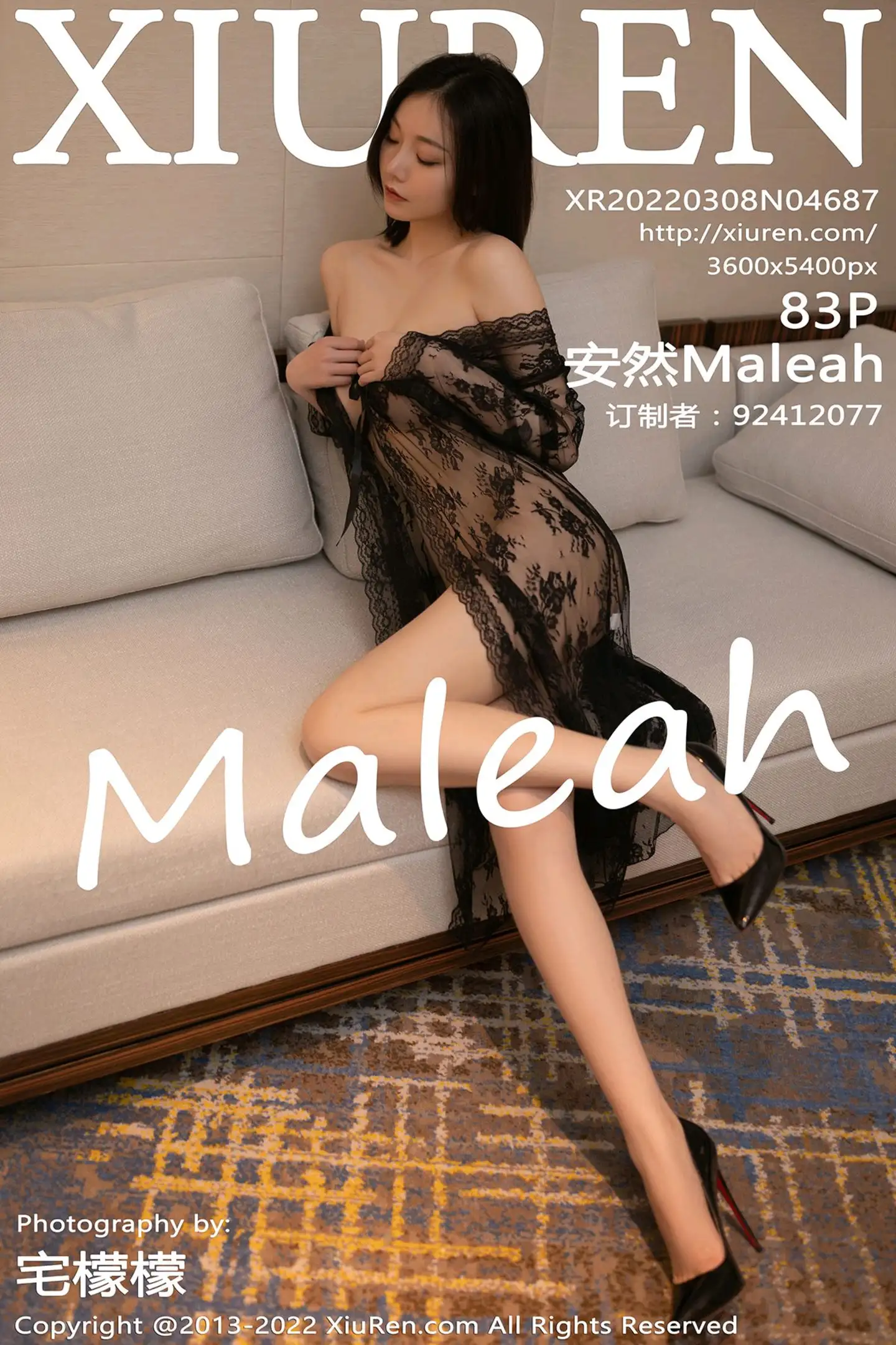 [XiuRen秀人网]VOL.4687 模特安然Maleah珠三角旅拍脱轻透外衣露黑色连体内衣诱惑写真83P-秀人网官方网站